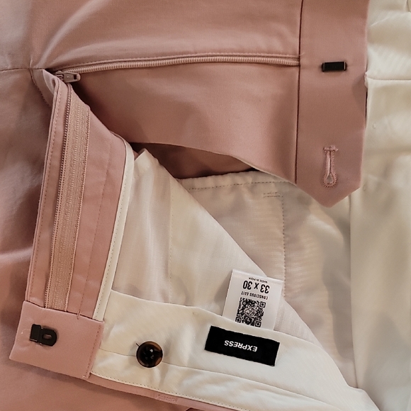 Express Blush Pink and White Trousers - Picture 2 of 9